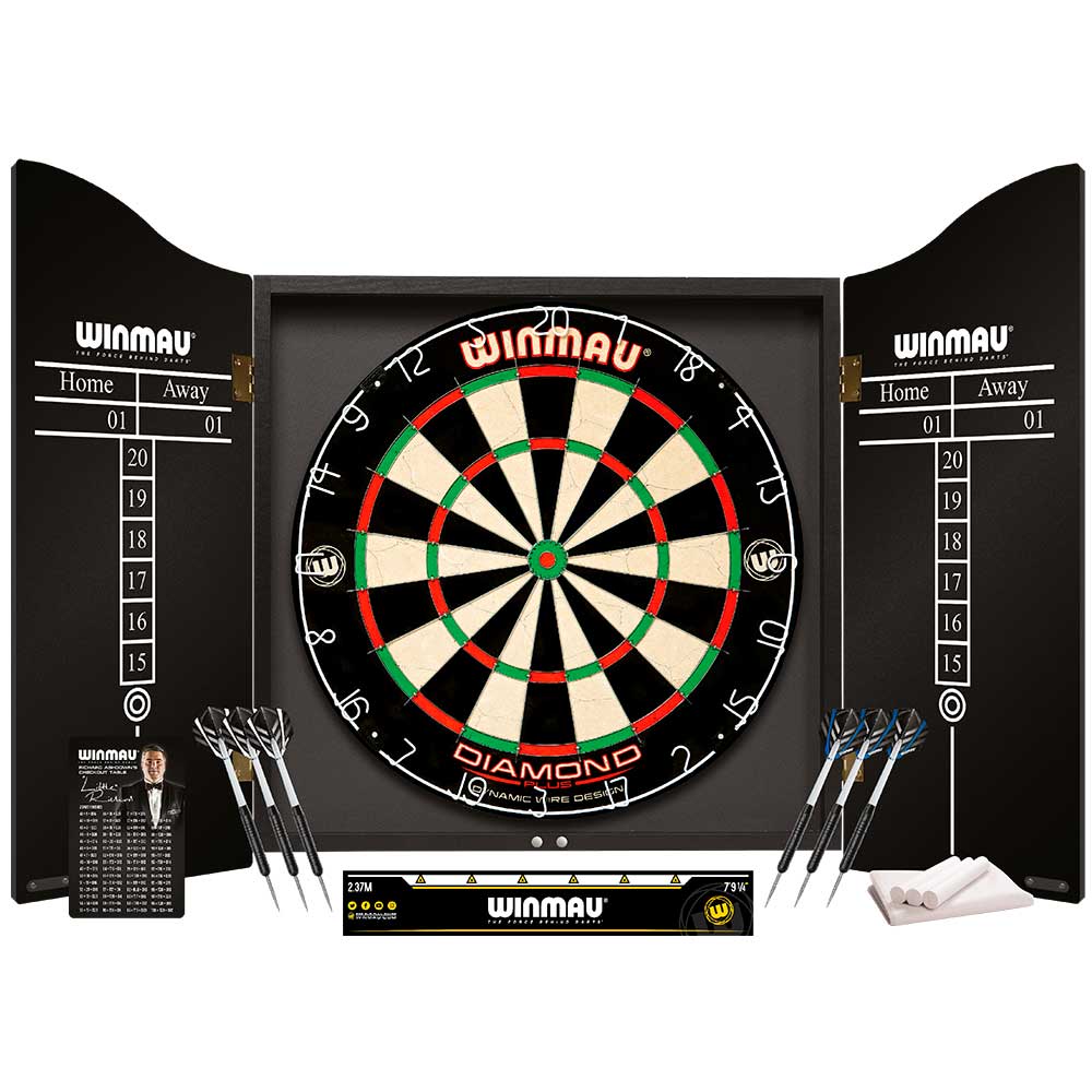 Dartboard Set Black Ash Professional Set