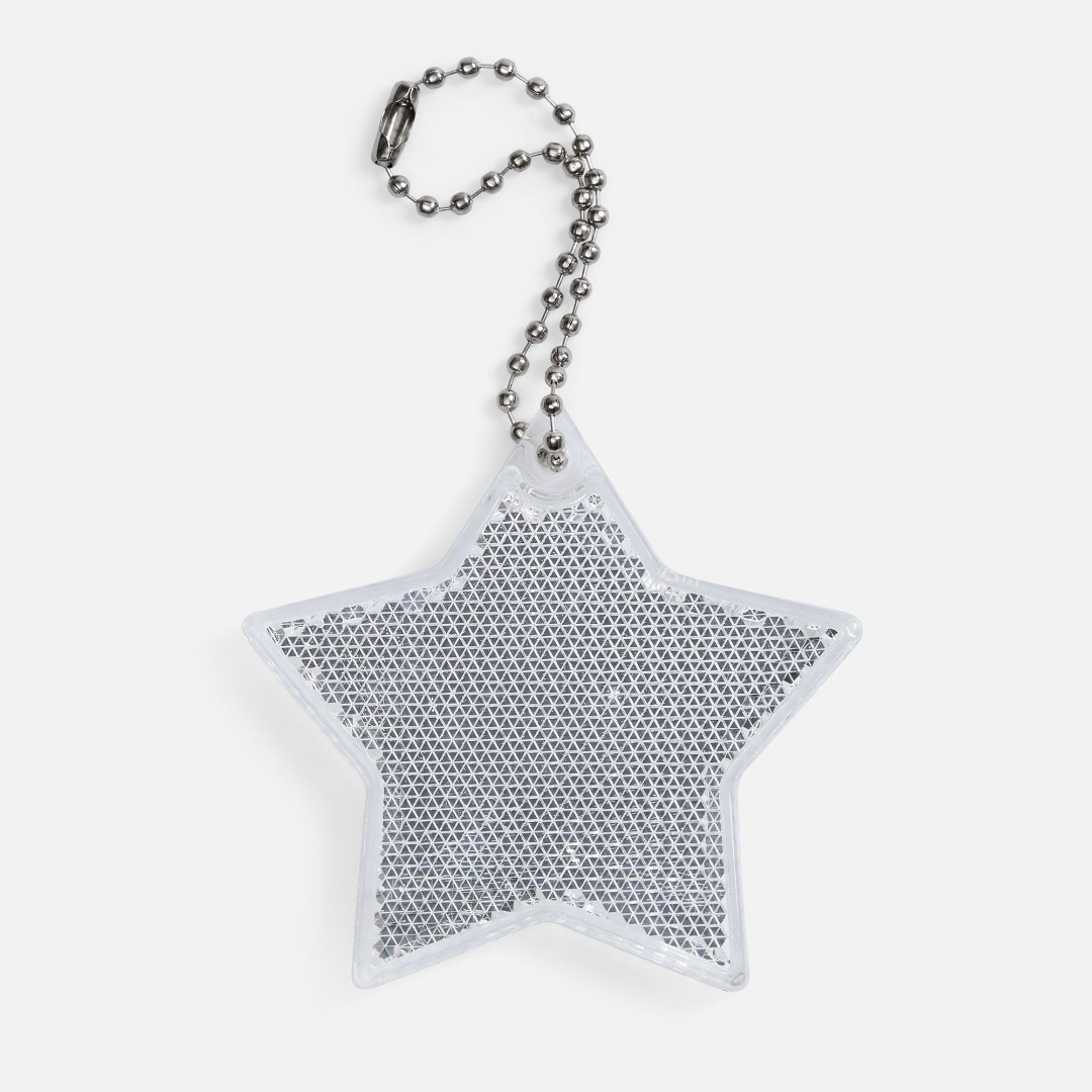 Светоотражатель звезда - белый